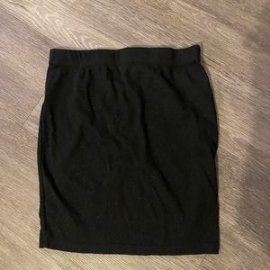 Black mini skirt